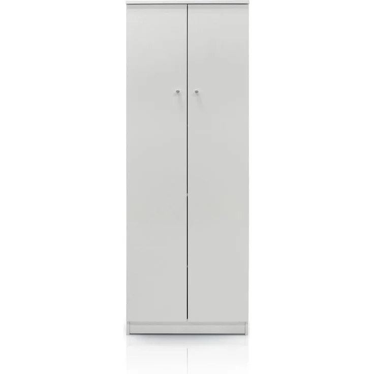 Dmora - Multifunktionsschrank mit Zwei Türen, weiß, 62 x 34 x 183 cm – Bild 6