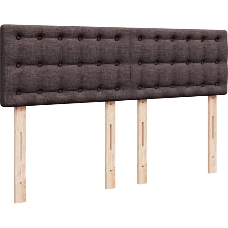 vidaXL Boxspringbett mit Matratze Dunkelbraun 140x190 cm Stoff 3288992 – Bild 12