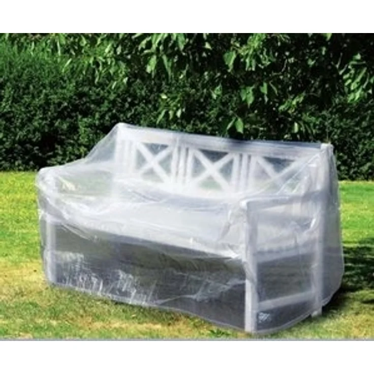 Schutzhülle Hülle Schutzhaube für Gartenbank Bank 160x80x75cm transparent 1927 – Bild 4