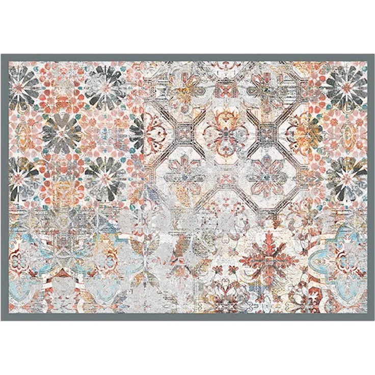 matches21 HOME & HOBBY Fußmatte Türmatte Floral Shabby Boho in 40x60 cm als Fussabtreter, rechteckig, Höhe: 5 mm, Rutschfester Türvorleger für innen als waschbare Schmutzfangmatte