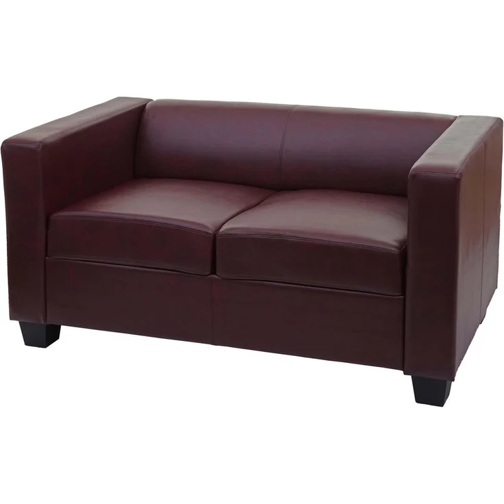 MCW 2-Sitzer Sofa, Rotbraun, Textil, moderne Lounge-Stil, 137x70x75 cm, hohe Standfestigkeit, bequeme Sitzpolsterung