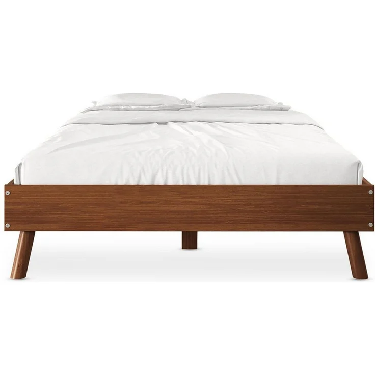 IDIMEX Futonbett KARRI, modernes Massivholzbett 140x200cm ohne Kopfteil Kastanien farben – Bild 2