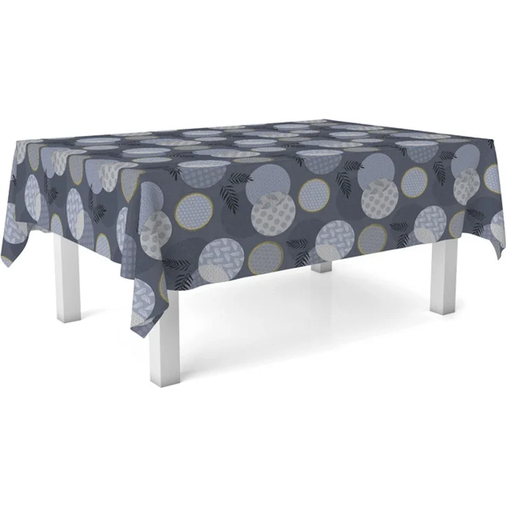 ECOMMERC3 Wachstuch, rechteckig, Größe 260x140 cm, Stil, Haltbarkeit und einfache Reinigung für Ihren Tisch - Wachstuch-Tischdecke, schmutzabweisend und wasserdicht, Blau