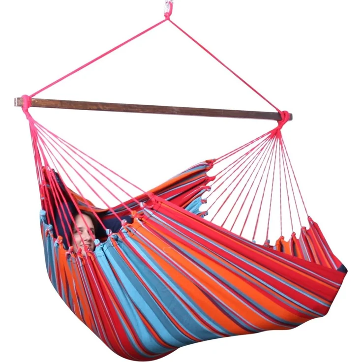 MacaMex Hängesessel Cayo Gigante Sunset XL, Rot/Multicolor – Bild 2
