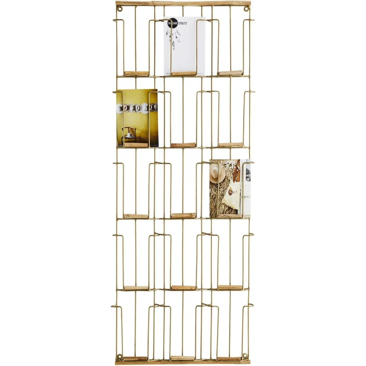 Kartenhalter Wandregal aus Eisen und Bambus dekorativ für Postkarten, Höhe 93 cm... – Bild 3