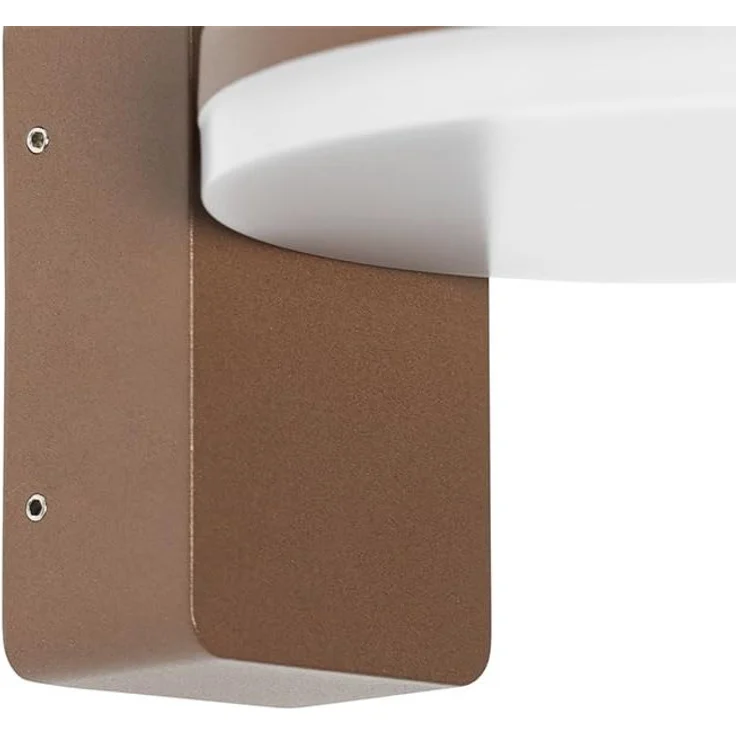 Qazqa Außen-Wandleuchte Esmee, LED fest integriert, (nicht austauschbare) LED, Rostbraun, Modern, Aluminium, 1-flammig – Bild 6