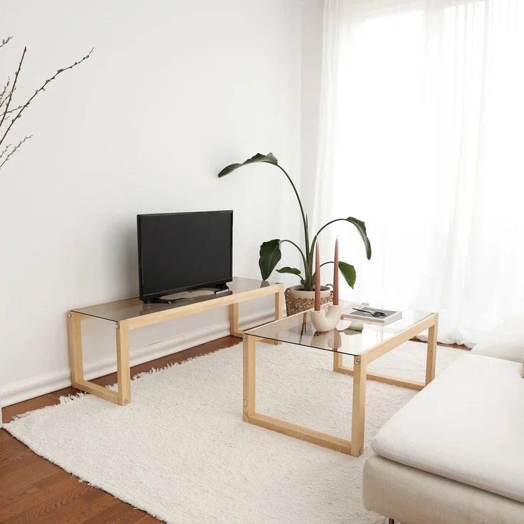 Skye Decor 'Via - Natural' Couchtisch, Natur, 85 x 40 x 55 cm – Bild 3