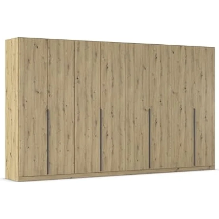 Rauch Möbel Alabama, Kleiderschrank für Schlafzimmer, Kinderzimmer, Wohnzimmer, Garderobe, Flur, 8-türig, mit Zubehör Premium, Farbe Eiche Artisan, Holz, Breite 360 cm – Bild 1