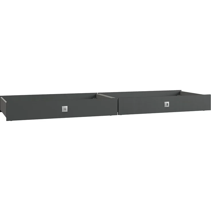 Jugendzimmer Set 6-teilig mit Bett 140cm 2 Bettschubkästen Kleiderschrank EVERTON-43 Schreibtisch mit Rollcontainer – Bild 7