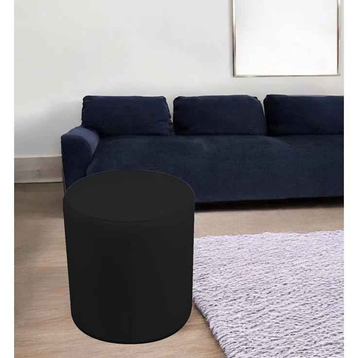 Talamo Italia - Pouf Abate, Mehrzwecksessel, Sitzsack, Hockerhocker, Made in Italy, 40x40 h42 cm, Schwarz