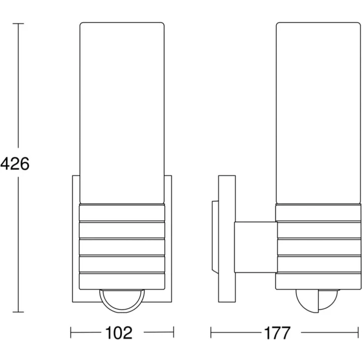 Steinel Außenwandleuchte L 260 S mit 240° Infrarot-Sensor, Edelstahl mit Opalglas, 9,87 W, 703 lm, 3000 K warmweiß – Bild 7
