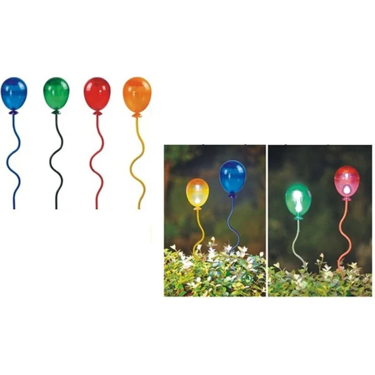 5x LED Solarlampen, Luftballons bunt, H 60 cm – Bild 10