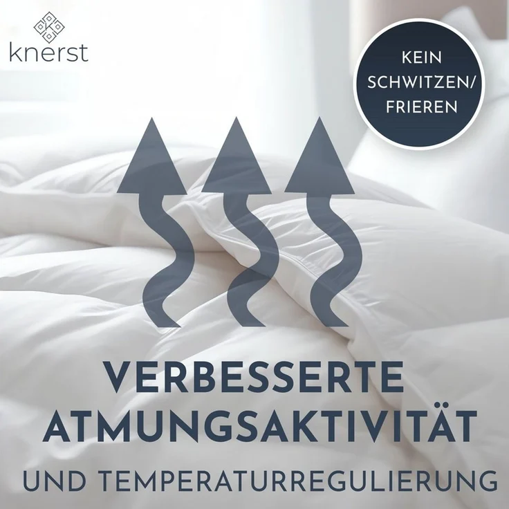 KNERST Daunenbettdecke Daunendecke- Wärmegrad: Extra Warm, Mittel Warm, Warm, Füllung: Daunen und Federn EN12934:1999, atmungsaktive Daunendecke,Federbett ohne Lebendrupf – Bild 3