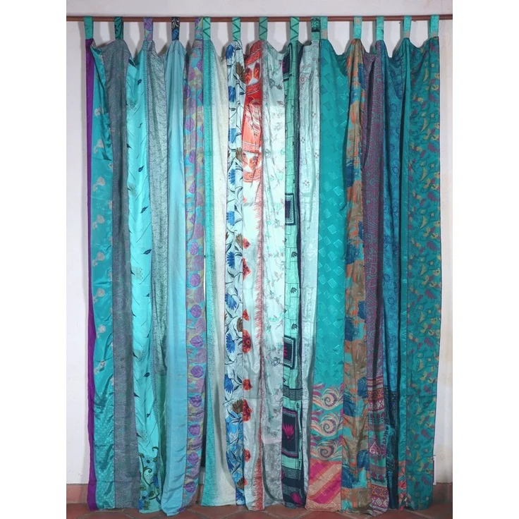 Guru-Shop Vorhang Seidiger Vorhang (1 Stk) Gardine aus Patchwork.. – Bild 3
