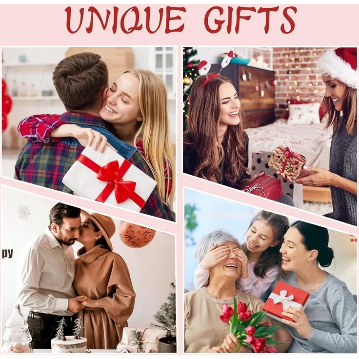 Ewige Rose Geschenkbox mit Halskette und Ohrringe - Valentinstag Weihnachten Rot – Bild 9