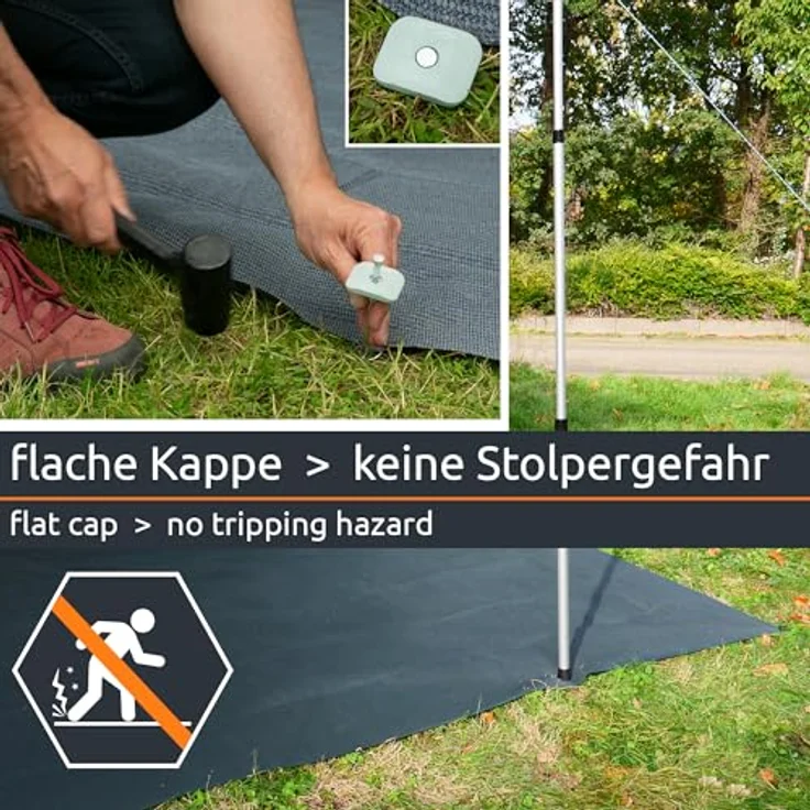 yourGEAR Outdoorteppich yourGEAR Outdoor Soft Carpet 250 x 400 cm - Vorzeltteppich Zeltteppich – Bild 6