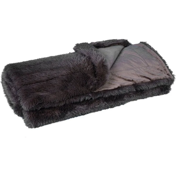 Webpelzdecke Felldecke Kuscheldecke Plaid 150x200 Byron chocolate braun 40146
