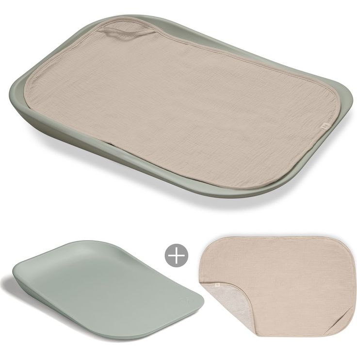 Hauck Wickelauflage Change N Clean, inklusive Topper, in Sage / Beige