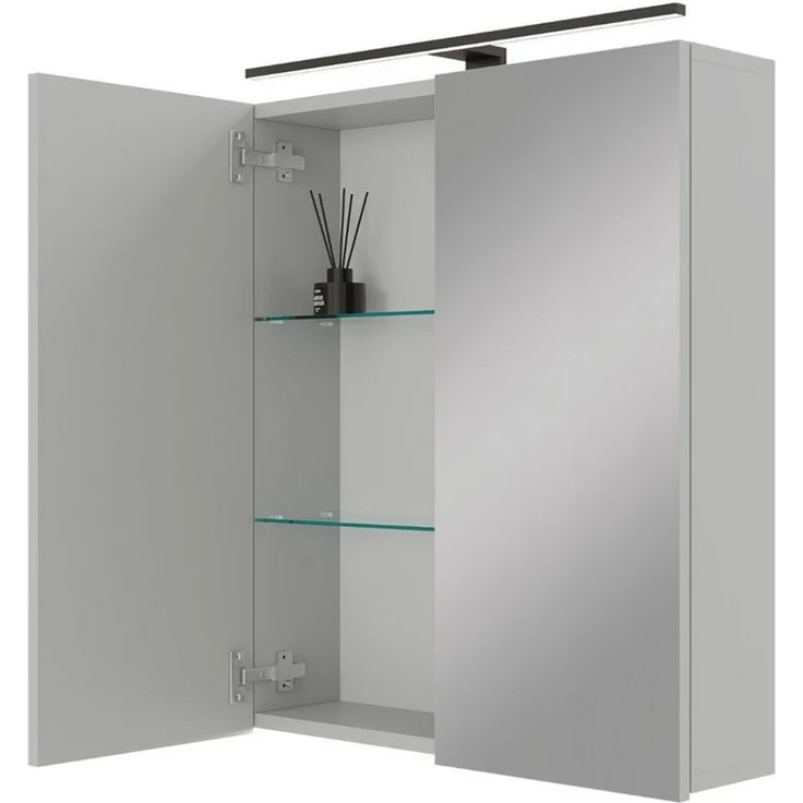 Planetmöbel Badezimmerspiegelschrank Spiegelschrank ARIA (Spiegelschrank Bad mit Beleuchtung und Steckdose, Badschrank mit Spiegel hängend) – Bild 5