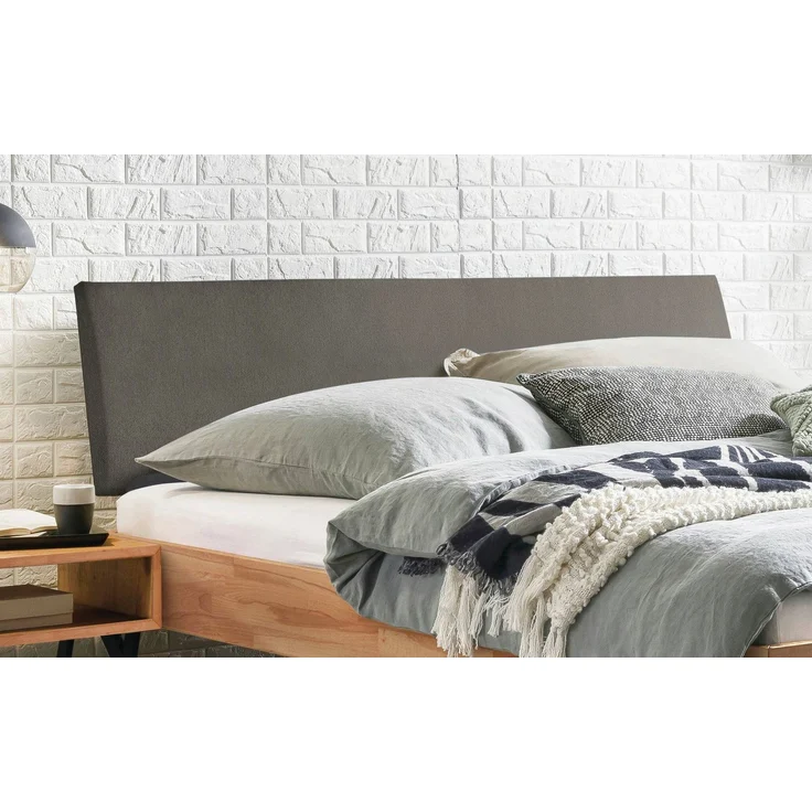 Hasena Massivholzbett Sariano Kernbuche, gepolstertes Kopfteil 200x210 cm, Fußhöhe 20 cm – Trento – Bild 3