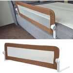 Premium Baby Bettgitter Rausfallschutz Braun 150x43cm