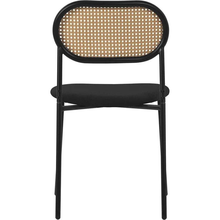 ML-DESIGN Stuhl Esszimmerstühle Rattanstuhl Polsterstühle Akzentstühle für Esszimmer (2 St), Schwarz Esstischstühle mit Rückenlehne aus Rattan 2er Set Küchenstuhl – Bild 3