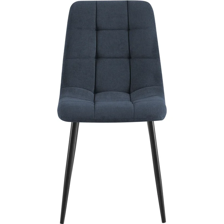 CLP Esszimmerstuhl Tilde Bezug gepolstert gesteppt mit Rückenlehne bis 150 kg - Farbe:blau;Material:Cord – Bild 4