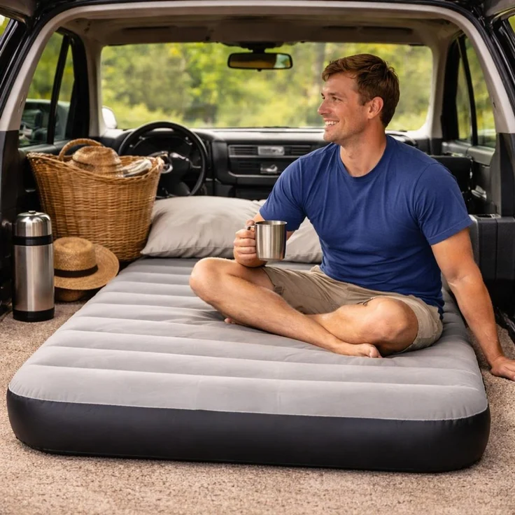 Avenli Luftmatratze Camping BeamRest grau 191x99x25cm – Bild 4