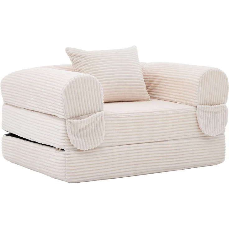 ZUBALIYA SchlafSofa mit Cordbezug, mit Schaumstoffpolsterung, ohne aufwendige Montage, für Wohnzimmer und Apartments – Bild 11