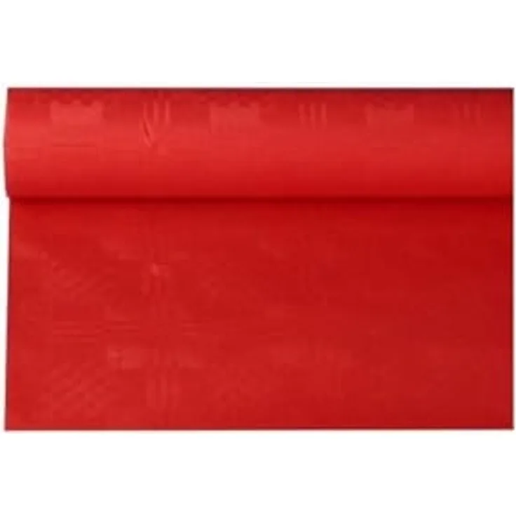 Papiertischtuch mit Damastprägung 8 m x 1,2 m rot