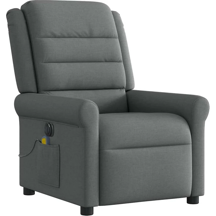 vidaXL Massagesessel Elektrisch Dunkelgrau Stoff 3303305 – Bild 3