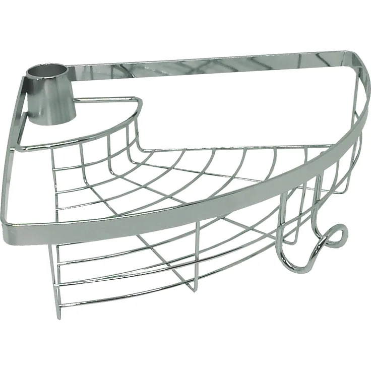 Bad Eckregal Ablage Duschablage Regal Korb f. Duschstange Dusche Duschregal Ecke