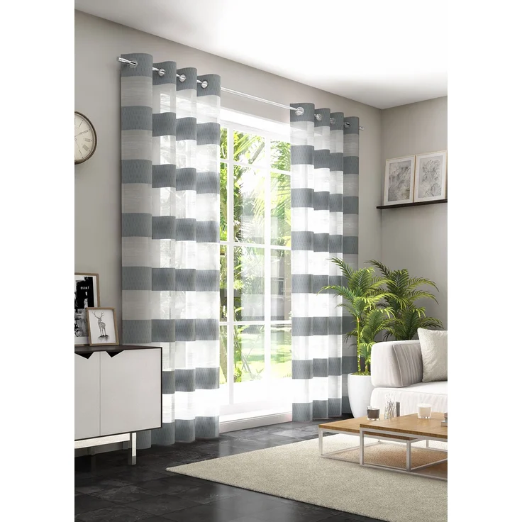Lysel - Ösenschal Matrio #1W in den Maßen (B x H): 144x245 cm in Grau/grau – Bild 5