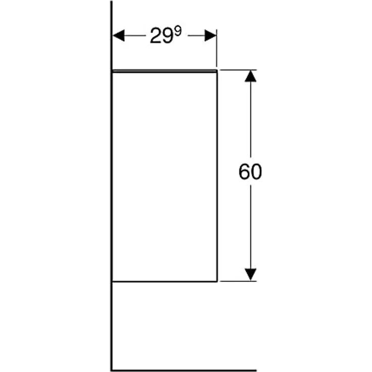 GEBERIT SMYLE SQUARE Badregal 36 cm breit, Anthrazit, 2 Fächer – Bild 4