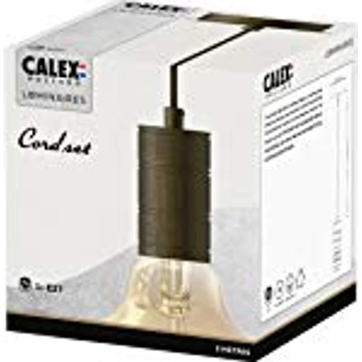 Calex Retro Pendelleuchte, 1-flammig, Bronze, dimmbar mit E27-Sockel – Bild 2