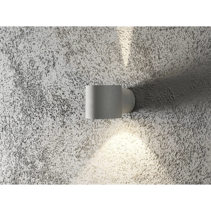 KONSTSMIDE No. 7342-300 Aussenwandleuchte Modena round 1-flammig G9 grau IP44 – Bild 1