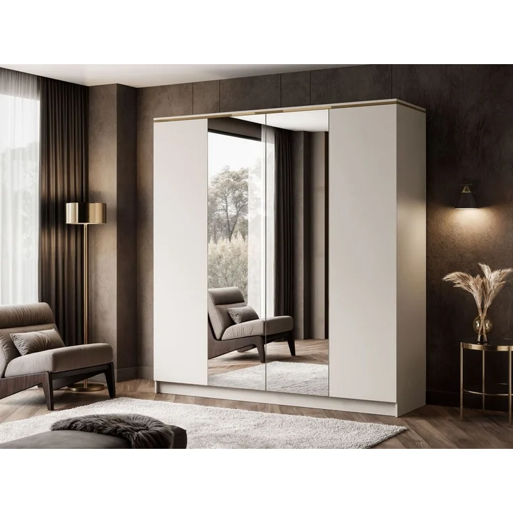 Lookway Kleiderschrank AURORA 4D KASCHMIR Shrank mit Spiegel – Bild 2