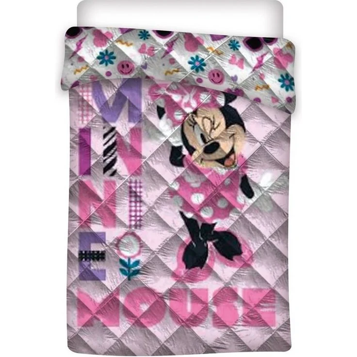 Disney Minnie Mouse Steppdecke Decke 100% Polyester Kuscheldecke für Kinderzimmer – Bild 2