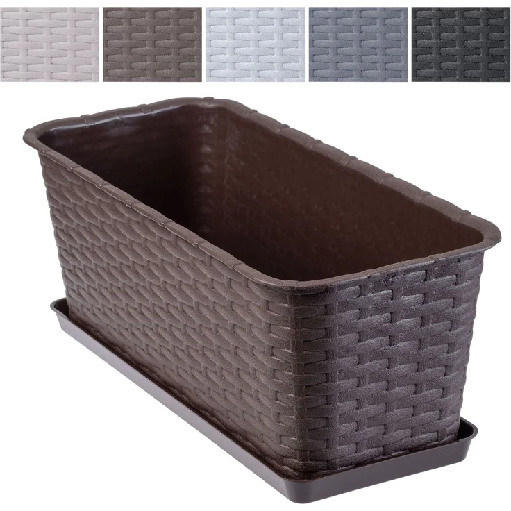 KADAX Blumentopf-Balkon-Pflanzgefäßständer 40 cm braun – Bild 9