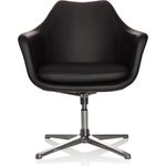hjh OFFICE Loungesessel ARTEMIA Kunstleder Schwarz