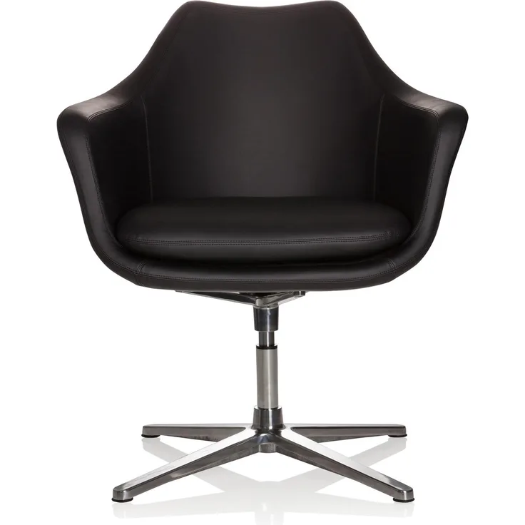 hjh OFFICE Loungesessel ARTEMIA Kunstleder Schwarz