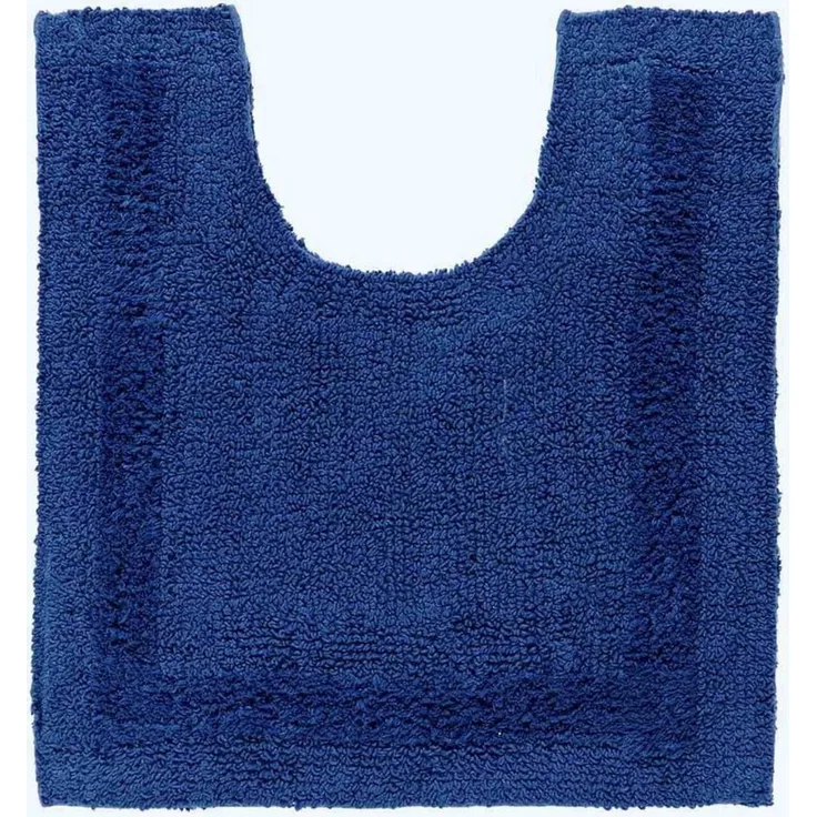 Homescapes Badematte WC-Vorleger dunkelblau 50x55 cm aus 100% Baumwolle, Höhe 20 mm, Baumwolle, rechteckig, 50 x 55 cm