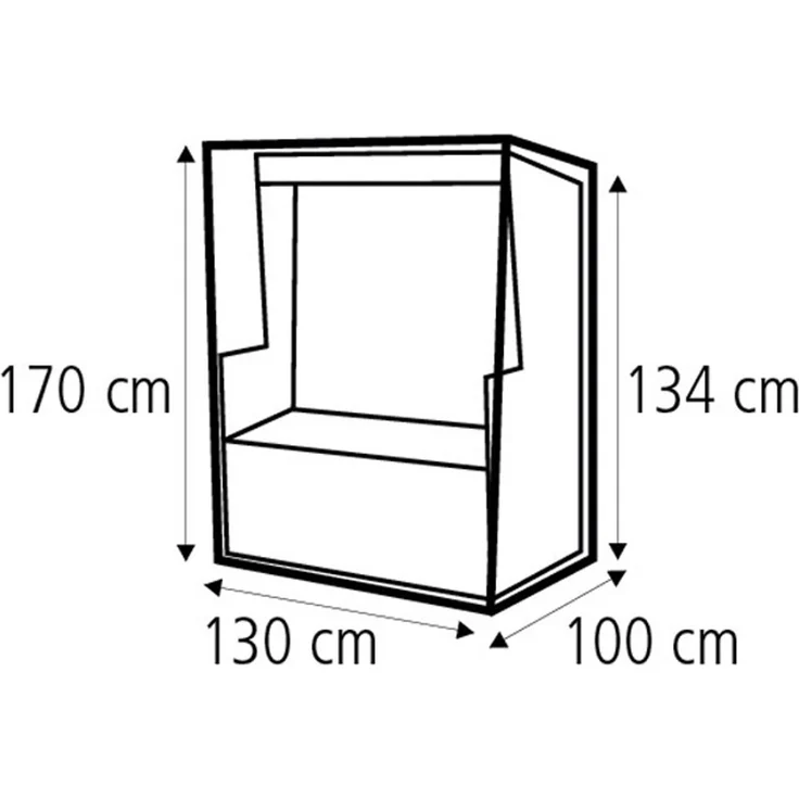 Miganeo 'Deluxe' Strandkorbabdeckung mit Reißverschluss, Polyester 420D blau, 170 x 130 x 100 cm – Bild 5