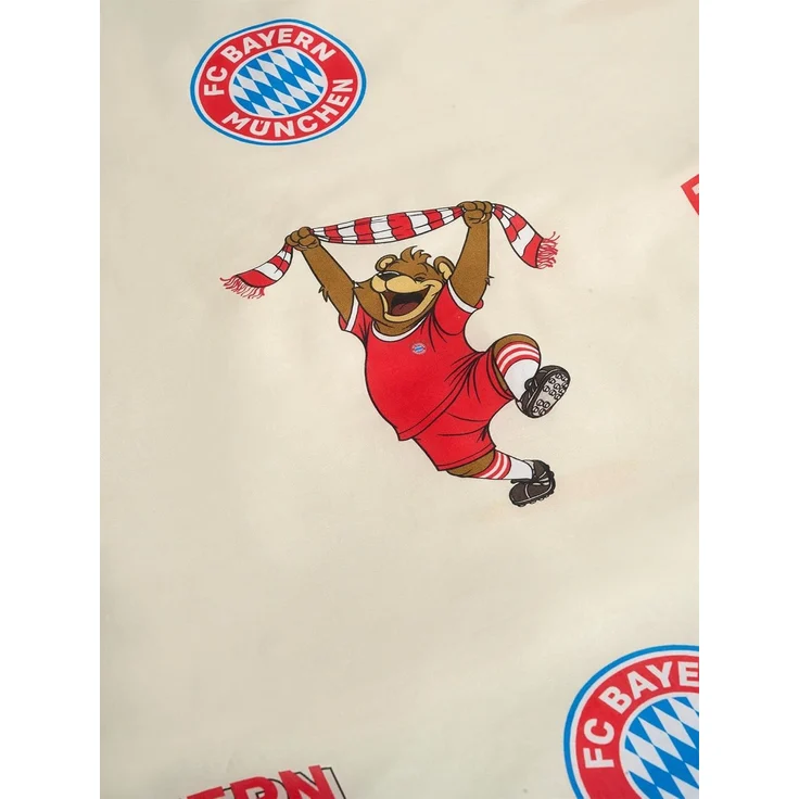 BERONAGE Babybettwäsche FC Bayern München Baby / Kleinkind Bettwäsche Berni Maskottchen, Baumwolle, 2 teilig, 100x135 cm 60x40 cm – Bild 3