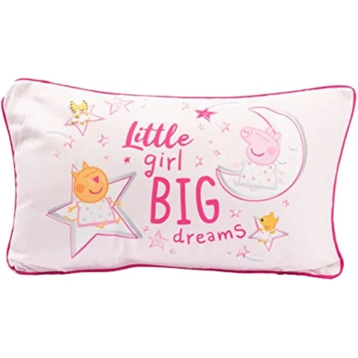 United Labels® Dekokissen Peppa Wutz – Little girl Big dreams, 40 x 23 cm