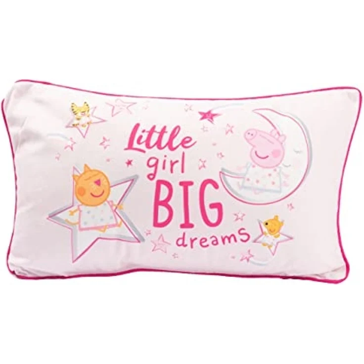 United Labels® Dekokissen Peppa Wutz – Little girl Big dreams, 40 x 23 cm – Bild 1