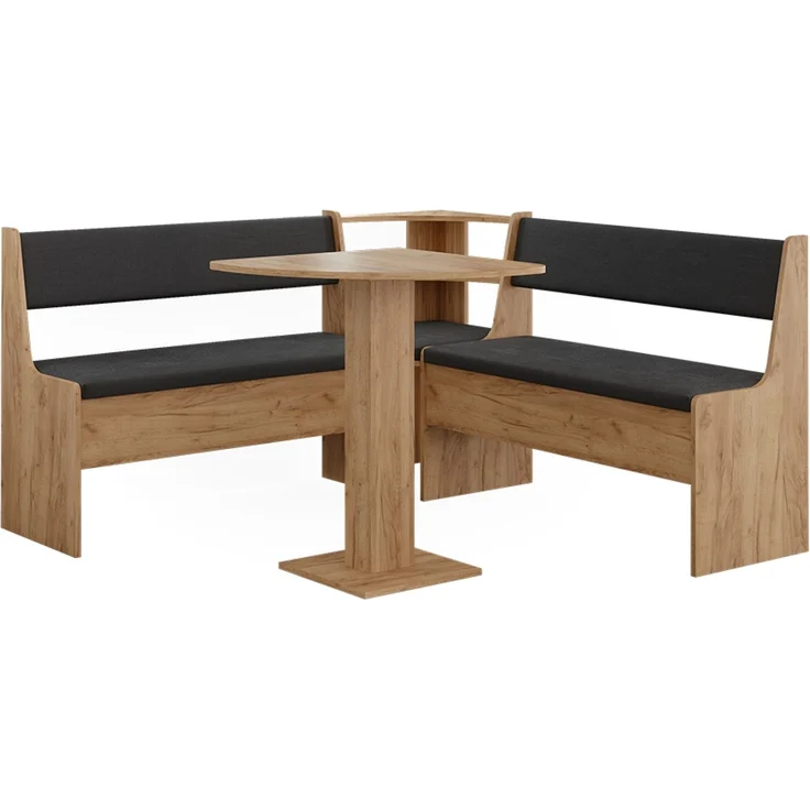 Vicco 'Roman' Eckbankgruppe mit Tisch, Goldkraft Eiche, 150 x 150 cm – Bild 1