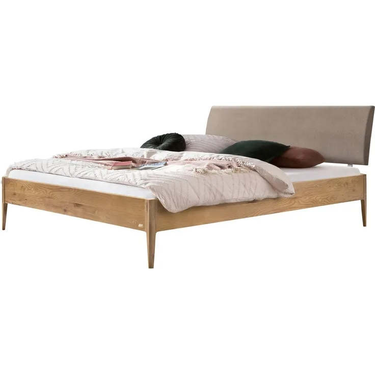 Hasena Massivholzbett Sestola Wildeiche mit Kopfteil 200x200 cm, Komforthöhe 25 cm – Lounge