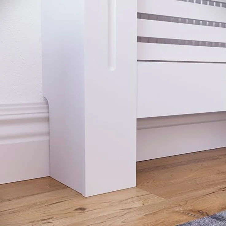 Vida Designs Milton Heizkörper-Abdeckung, moderner, weiß-lackierter Schrank aus mitteldichter Faser-Platte, klein – Bild 6