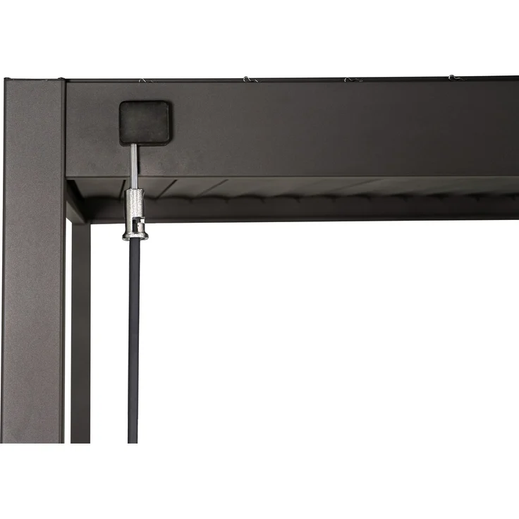 LECO Lamellenpergola BASIC, Aluminiumgestell und Stahl-Lamellen anthrazit, 3x3 m – Bild 4